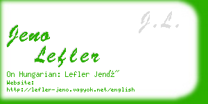 jeno lefler business card